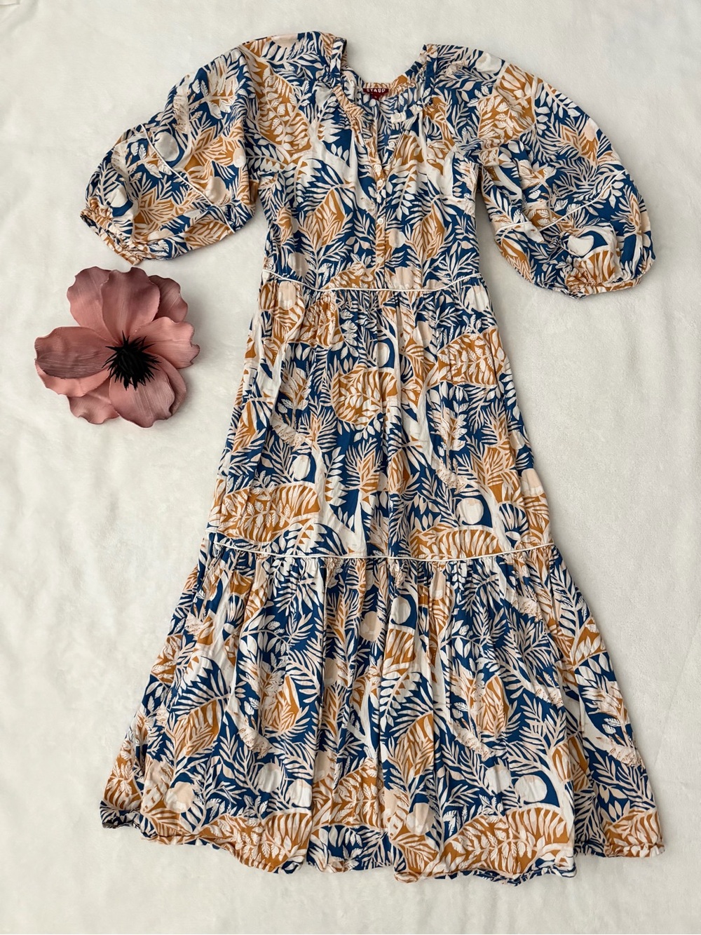 Staud Floral Demi Maxi Dress Medium